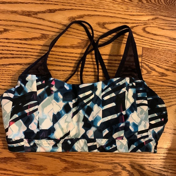 Athleta Other - Athleta Strappy Multicolored Mesh Sports Bra